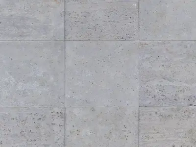 Grey Travertine Tile PBR Texture Texture
