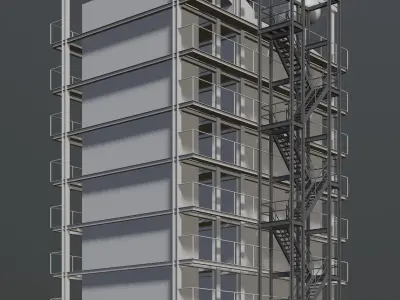 Industrial building for machines 3D Model Pack