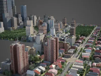 Realistic  City C2 3D model
