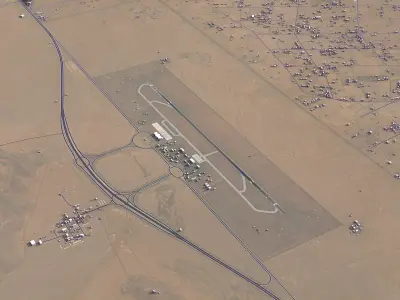 Najran - Domestic Airport - EAM Low-poly 3D model