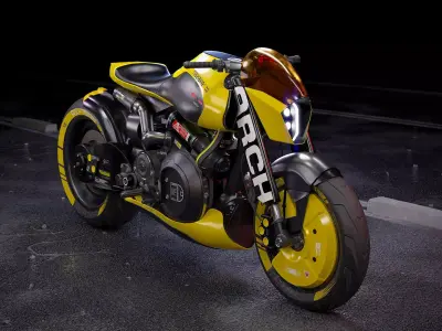 Cyberpunk Motorcycle 3D model