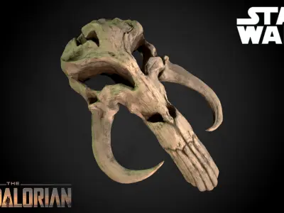 Mythosaur Skull Pendant - Mandalorian Symbol Ready for 3d print 3D print model