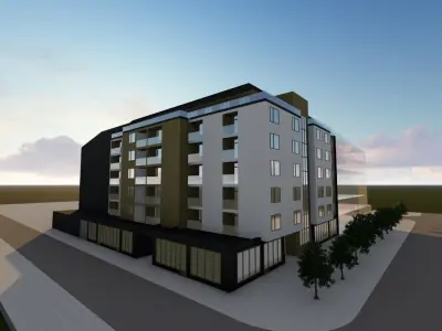 Multy-family residential building 3D model