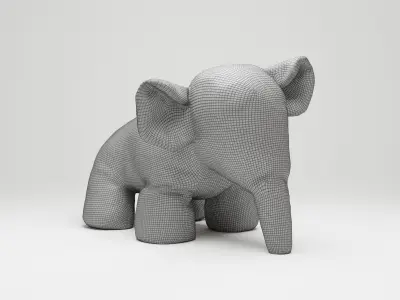 Elephant Toy and Door Stopper 3d scan 3D model