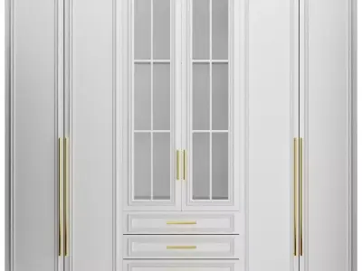 wardrobe closet composition furniture 03 3D model