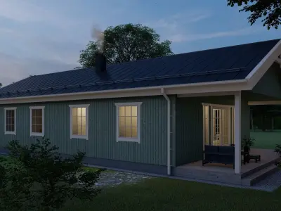 Lumion 10 scandinavian house scene and archicad sketchup 3D 3D model