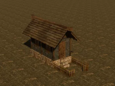 Medieval House 13 Free low-poly 3D model