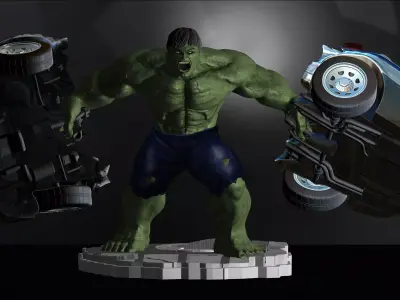 Hulk From Movie The Incredible Hulk 2008  File STL Two Versions 3D print model