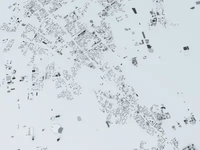 Urumqi Streets and Buildings 3D model