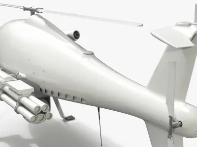  Tactical Helicopter Drone with Launcher System White 