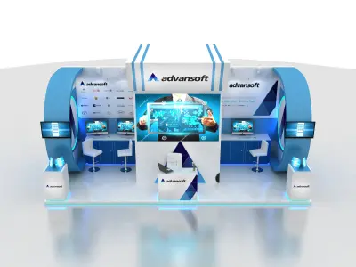 Exhibition booth design 3D model