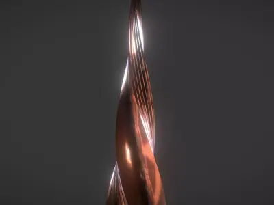 Copper Worn Tower 3D model