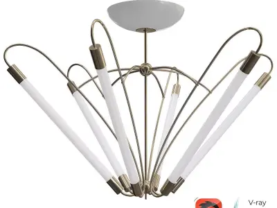 Ceiling Light with Light Tubes KARL 3D model