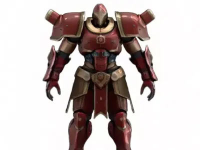 Heavy Sci-Fi Mecha Robot Armor  Low-poly 3D model