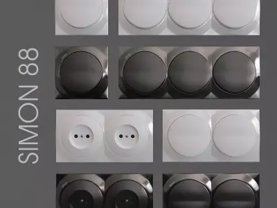 Light Switch Simon 88  vol1 3D model