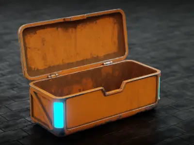 Scifi Crate Rectangular 3D model