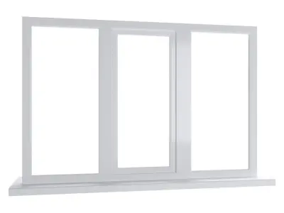 Large plastic window - white 3D model