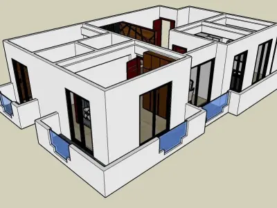 apartment floor plan 3D model