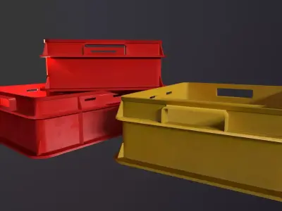 Vegetable Crate Low-poly 3D model