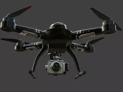 Professional Hexacopter Drone 3D Model 3D model