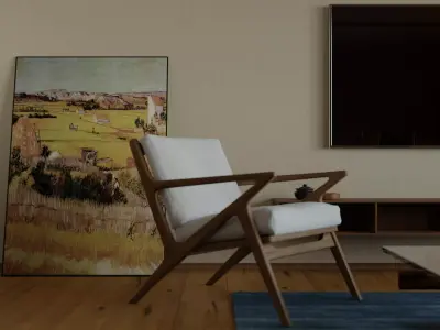 Livingroom 3D model 4