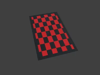 PBR Floor Mat Low Poly 3D Model Low-poly 3D model
