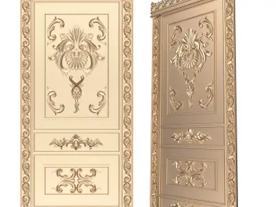 Carved Door Classic 02 3D model