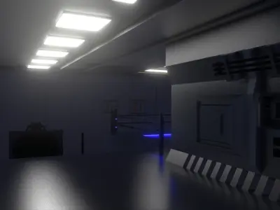 Sci fi interior 3D model