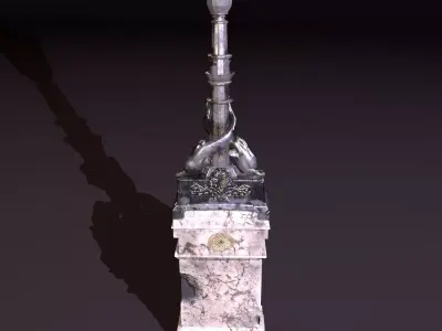 Dolphin Lamp Post Free 3D model