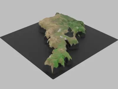 Armenia Map Low-poly 3D model