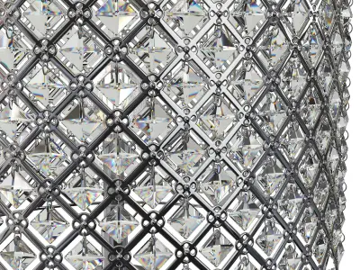 Silver Orchid Crystal Bling Shade Table Lamp Low-poly 3D model