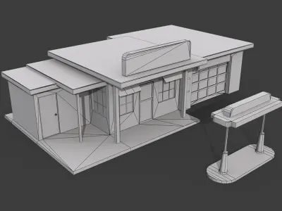 Bobs Hi-way Service Low-poly 3D model