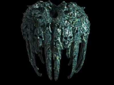 Scull squid cliffs  3D model