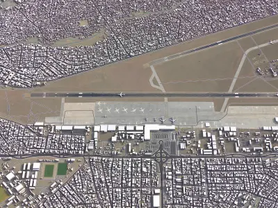 Luanda - 3D Airport Model Low-poly 3D model