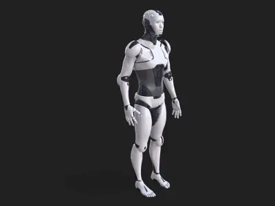 AI commercial robots 3D model