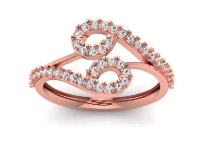 Solitaire Wedding Engagement Women Rings Love Infinite Ring 3D print model