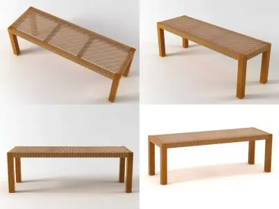 Trama bench 3D model