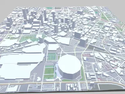 Cityscape Atlanta Georgia USA 3D model