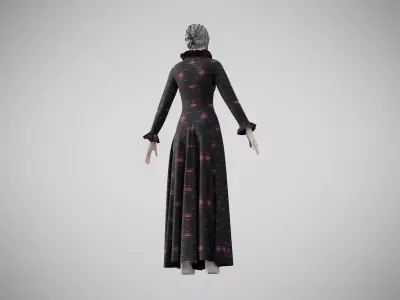 Dress 29 Light Burst Static Low-poly 3D model