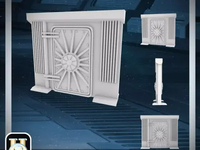 SCI FI SILO SERIES DOORS - PRINTABLE 3D  3D print model