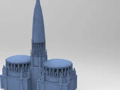 Sci fi City Dome palace 3 models  3D model