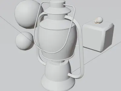 Kerosene Lamp 3D model get
