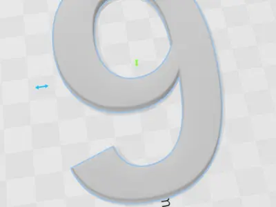 Number 9 3D print model