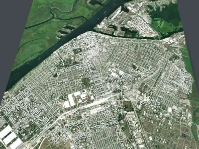 Cityscape Kherson Ukraine  3D model
