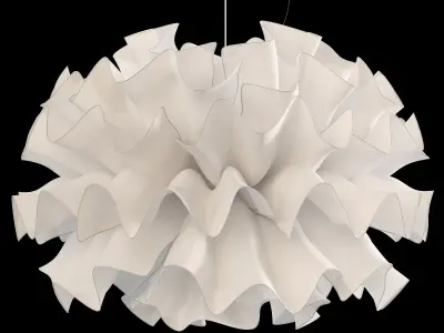 Fabric Shade Pendant Light 3D model