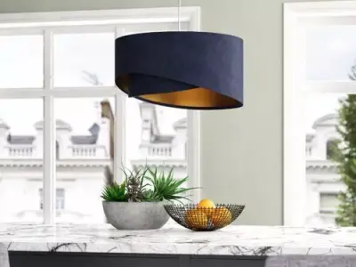 Metal white Light Drum Pendant NCVO1017 3D model