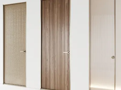 Aladin Swing Mono and Pocket door by Glas Italia 02 3D model