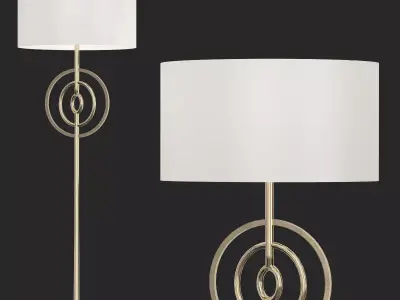 Circles floor lamp 3D model