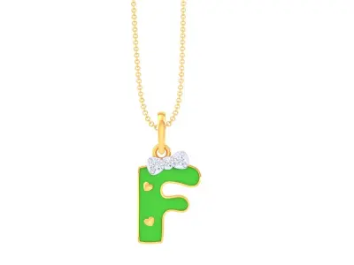 Kids Alphabet F Pendants 3dm STL OBJ FBX Renders Details 3D print model purchase