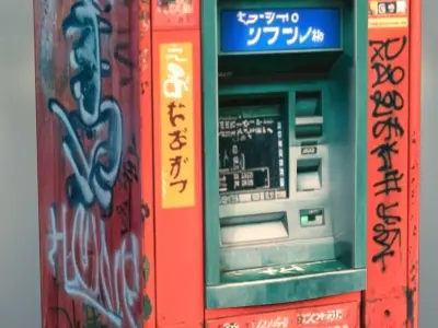 atm machine pack Low-poly 3D model